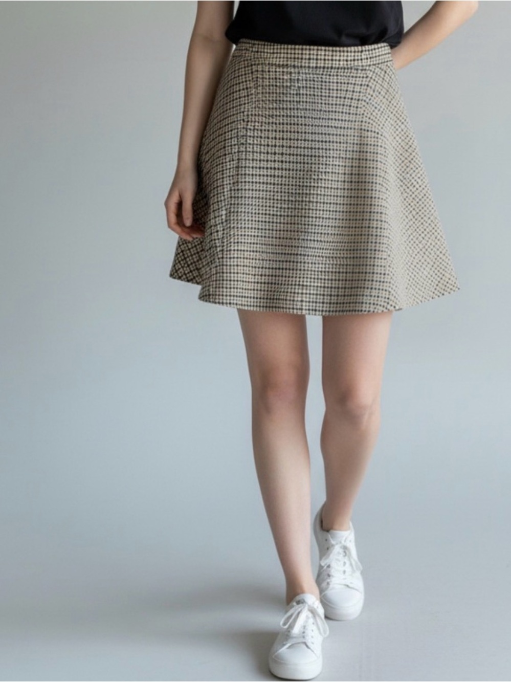 🫶🏻 Stitch & Pine School Girl Style Checked A-Line Skirt